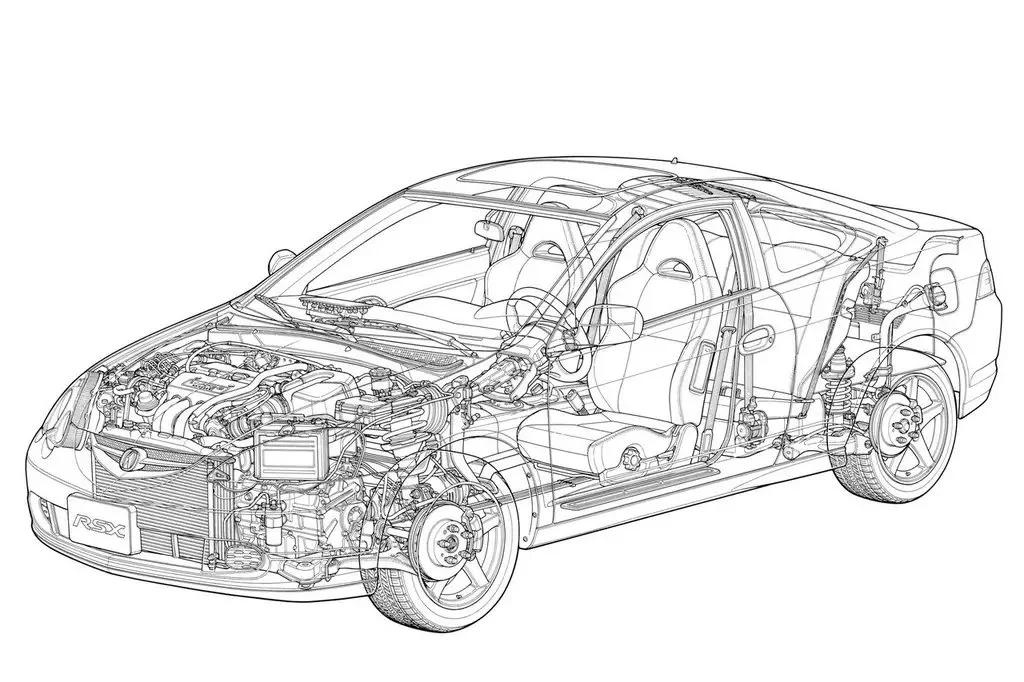 Фото Acura RSX (2006) — передняя панель. Архитектура передней панели: экраны, дефлекторы и отделка Acura RSX (2006) — передняя панель