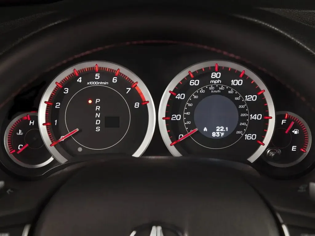 Фото Acura TSX (2014) — приборная панель. Цифровые приборы за рулём — то, что видит водитель Acura TSX (2014) — приборная панель
