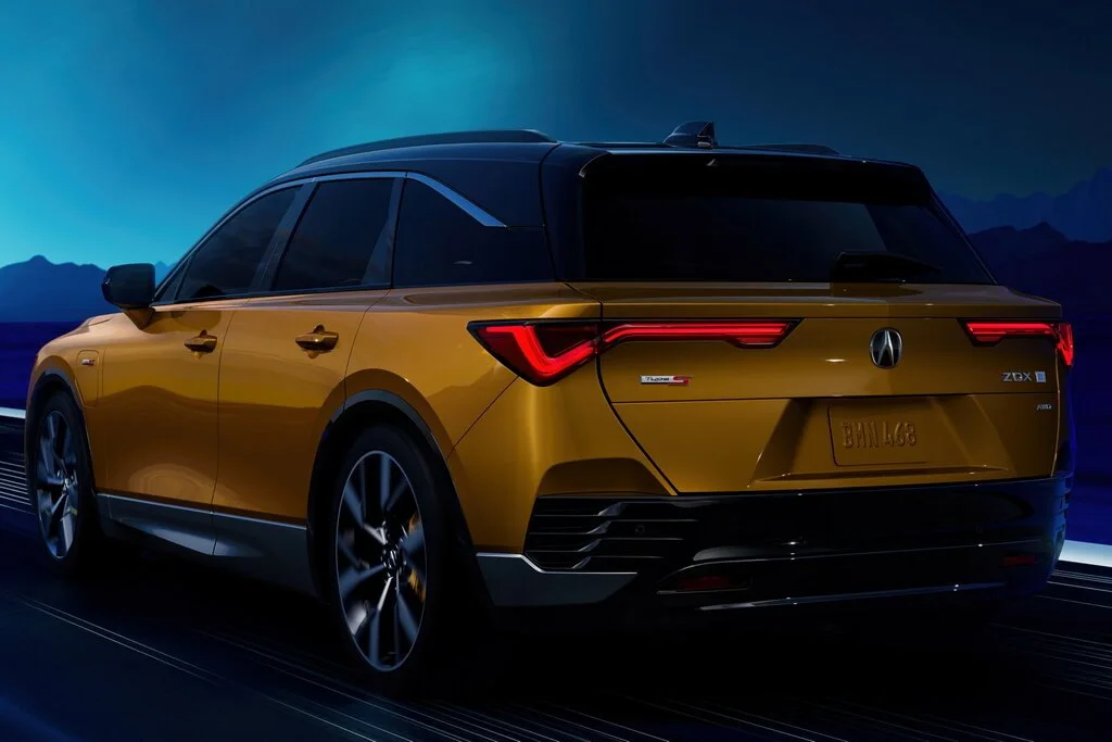 Фото Acura ZDX (2024) — вид сзади. Корма: рисунок фонарей, бампер и оформление пятой двери Acura ZDX (2024) — вид сзади