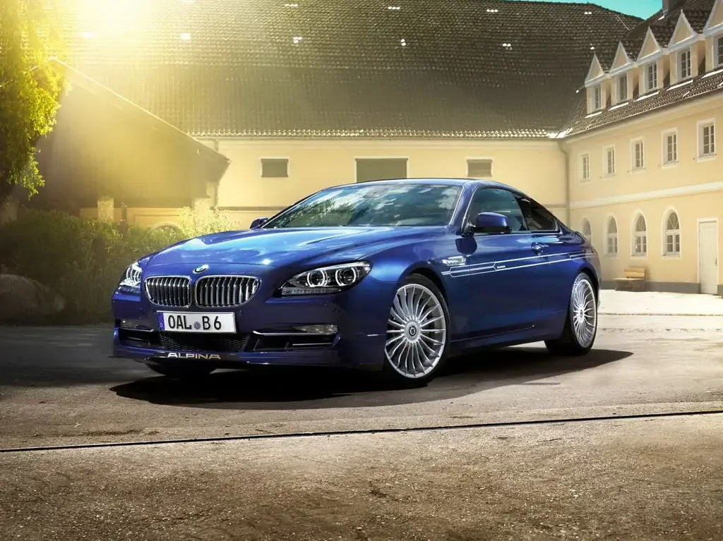 Фото Alpina B6 (2017) — вид спереди, фото 3. Три четверти спереди: видно и «лицо», и профиль разом Alpina B6 (2017) — вид спереди, фото 3