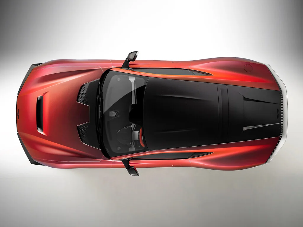 Фото Aston Martin Valen (2026) — вид сверху. Сверху видно остекление крыши и рейлинги Aston Martin Valen (2026) — вид сверху