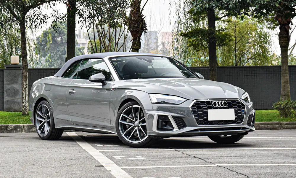 Фото Audi A5 (2024) — вид спереди, фото 6. Оптика, решётка и бампер — первое впечатление о модели Audi A5 (2024) — вид спереди, фото 6