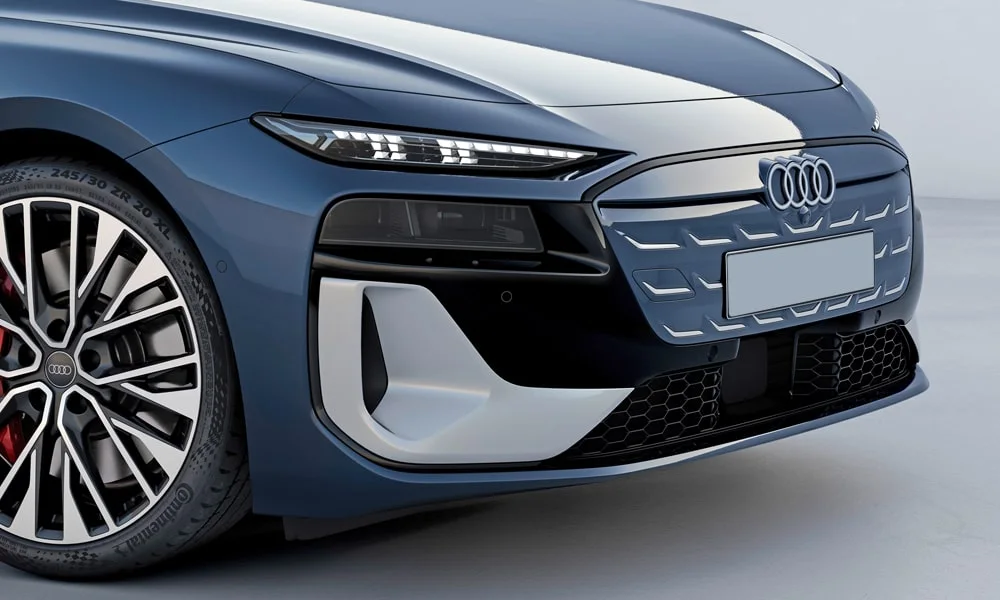 Фото Audi S6 Avant e-tron (2024) — вид спереди, фото 6. Оптика, решётка и бампер — первое впечатление о модели Audi S6 Avant e-tron (2024) — вид спереди, фото 6