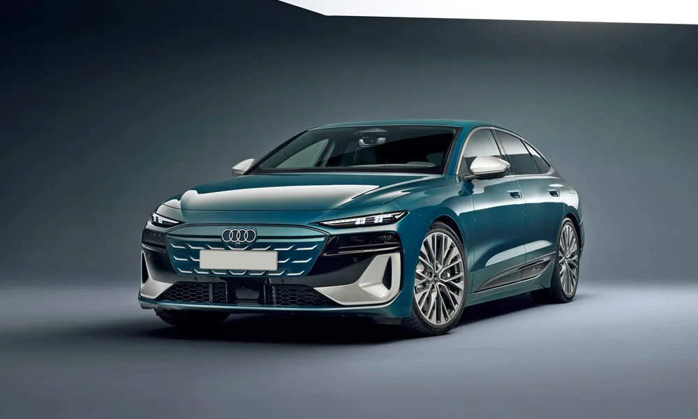 Фото Audi S6 Sportback e-tron (2024) — вид спереди, фото 3. Оптика, решётка и бампер — первое впечатление о модели Audi S6 Sportback e-tron (2024) — вид спереди, фото 3