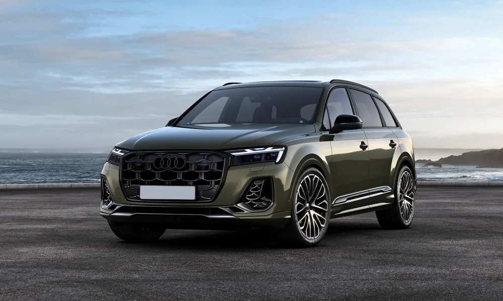 Фото Audi SQ7 (2024) — вид спереди, фото 9. Оптика, решётка и бампер — первое впечатление о модели Audi SQ7 (2024) — вид спереди, фото 9