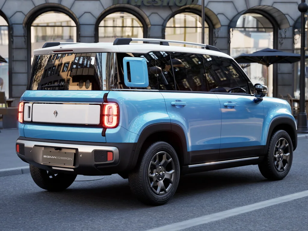 Фото Baojun Yep Plus (2024) — вид сзади. Корма: рисунок фонарей, бампер и оформление пятой двери Baojun Yep Plus (2024) — вид сзади