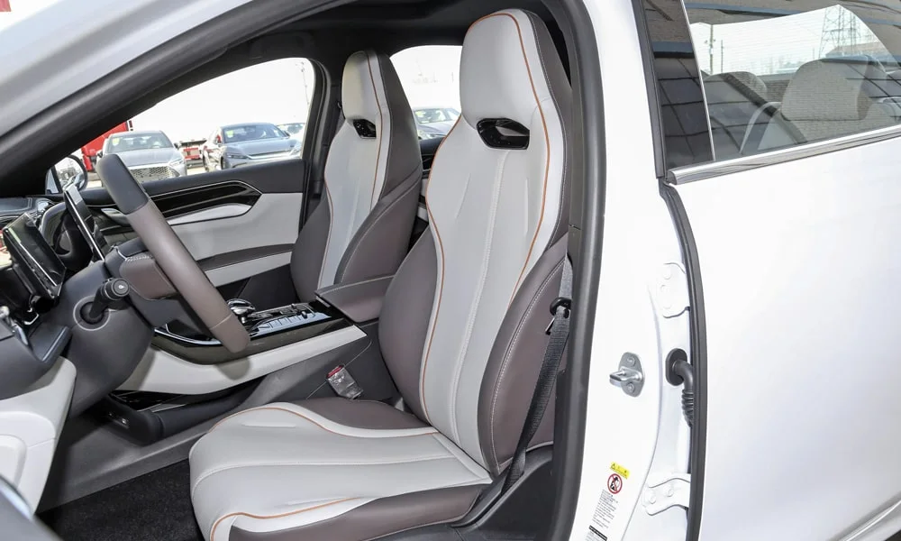 Фото BYD Qin Plus (2024) — передние сиденья. Профиль кресел: боковая поддержка и подголовники BYD Qin Plus (2024) — передние сиденья