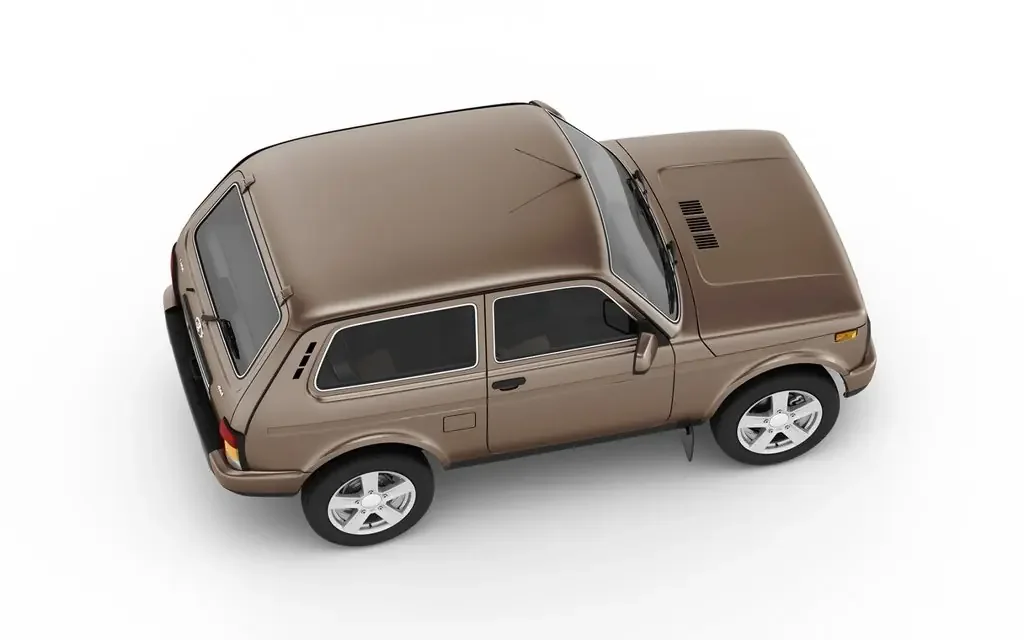 Фото LADA 4x4 Urban 2019-2021 (2021) — вид сверху. Сверху видно остекление крыши и рейлинги LADA 4x4 Urban 2019-2021 (2021) — вид сверху