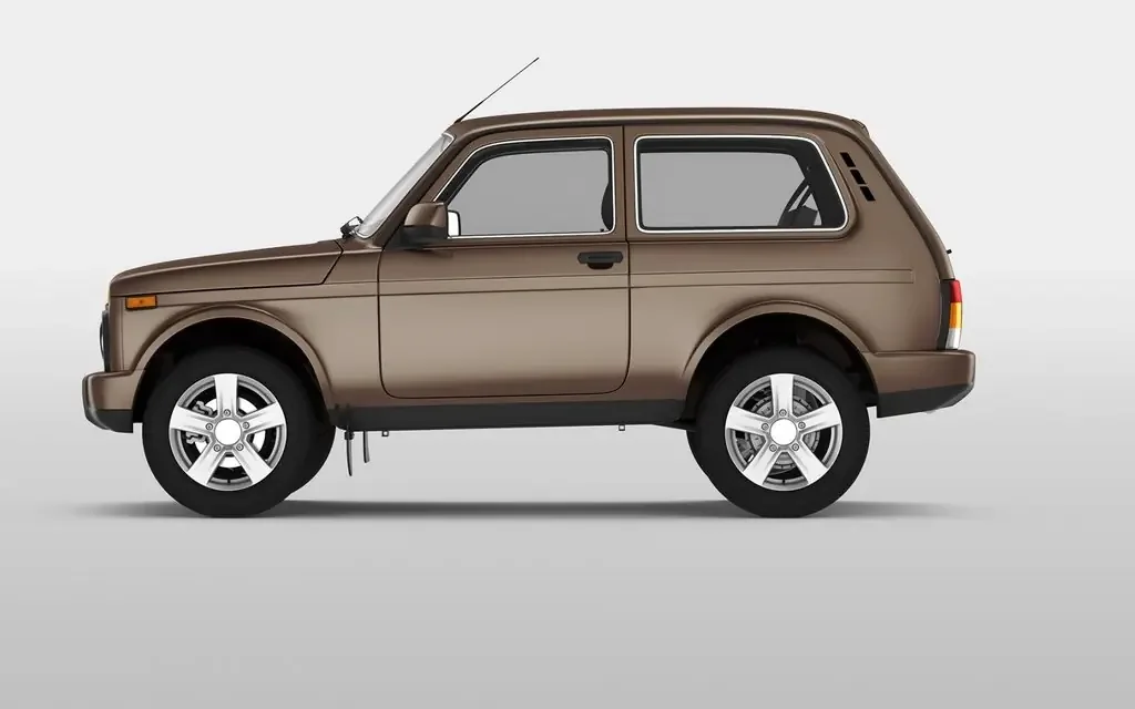 Фото LADA 4x4 Urban 2019-2021 (2021) — вид сбоку, фото 2. Вид сбоку целиком: колёсная база и размер арок LADA 4x4 Urban 2019-2021 (2021) — вид сбоку, фото 2