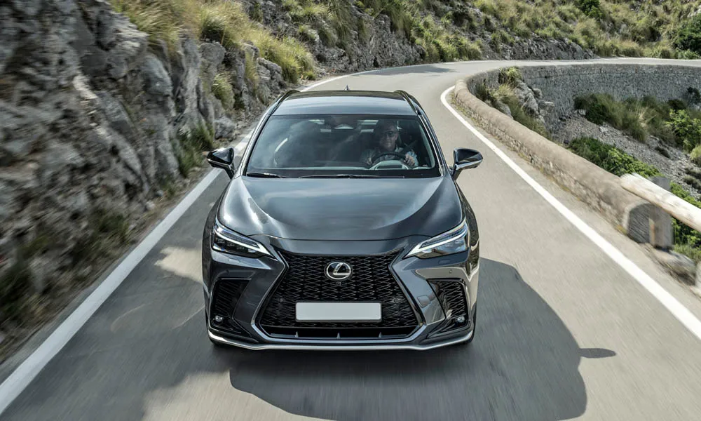 Фото Lexus NX 350 — крыша. Крыша сверху: остекление, рейлинги и антенна-плавник Lexus NX 350 — крыша