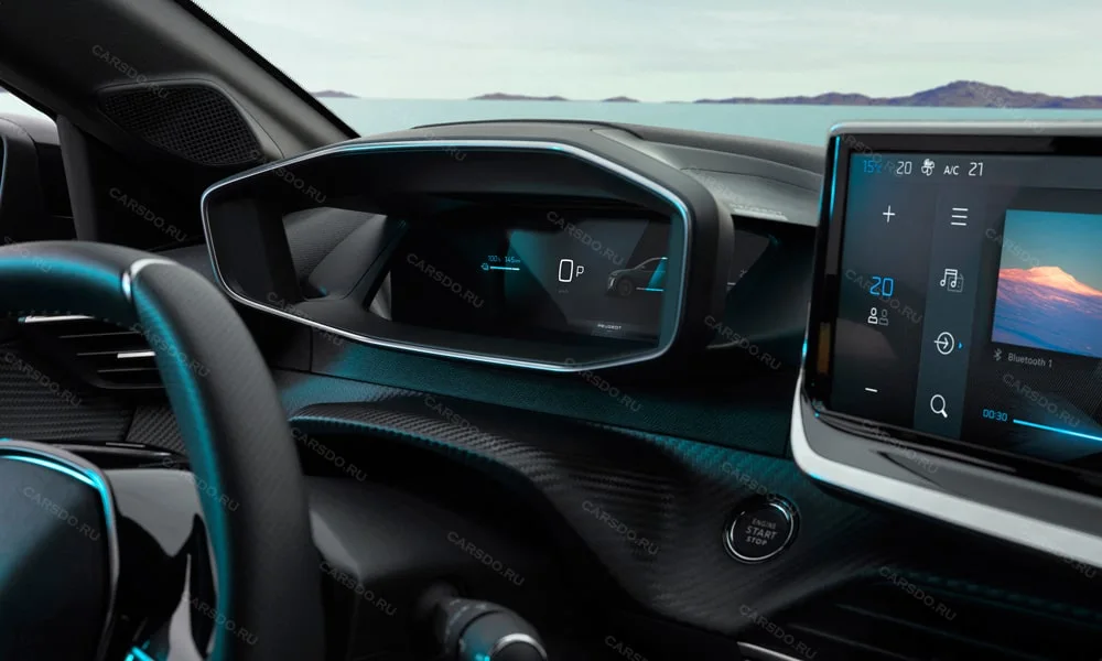 Фото Peugeot 208 — экран мультимедиа. Интерфейс медиасистемы крупным планом. Быстрота отклика интерфейса важнее диагонали — оцените её на тест-драйве Peugeot 208 — экран мультимедиа