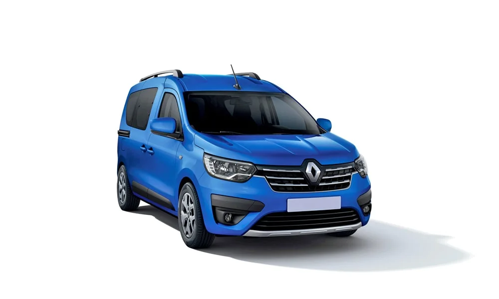Фото Renault Dokker — вид спереди, фото 7. Синий кузов, строгая симметрия оптики — базовый ракурс знакомства с дизайном Renault Dokker — вид спереди, фото 7
