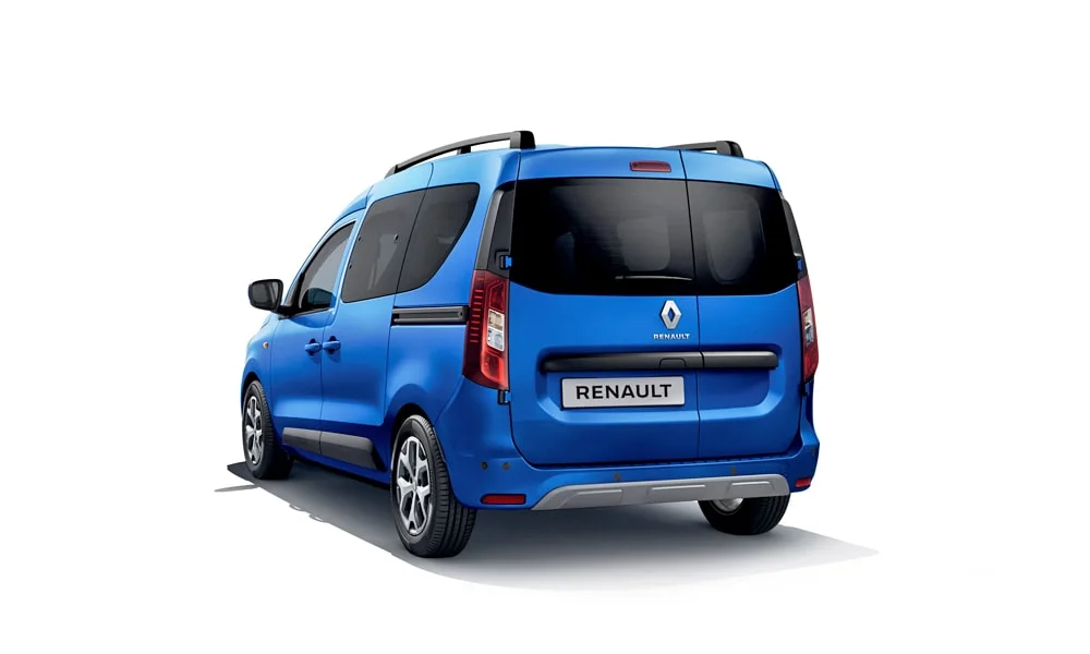 Фото Renault Dokker — вид сзади, фото 4. Корма в синем цвете: графика фонарей и пластика пятой двери Renault Dokker — вид сзади, фото 4