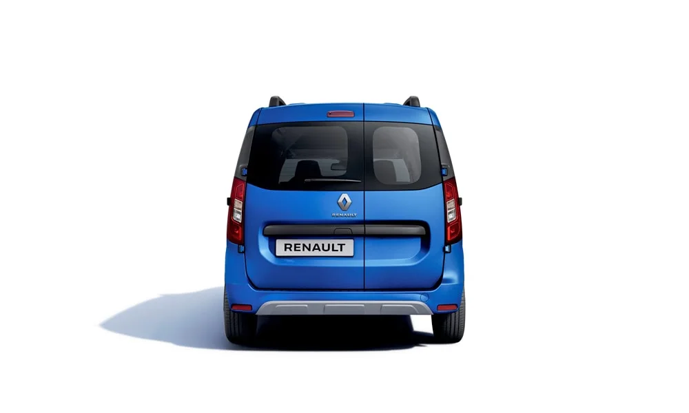 Фото Renault Dokker — вид сзади, фото 5. Синий кузов сзади — фонари и бампер определяют ночной образ модели Renault Dokker — вид сзади, фото 5